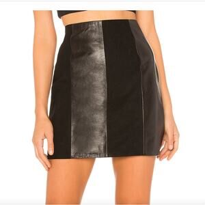 L'Academie The Lynch Leather Mini Skirt